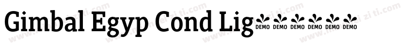 Gimbal Egyp Cond Lig字体转换